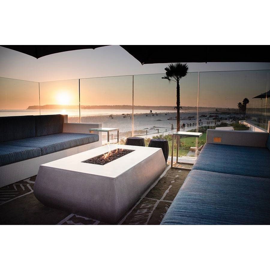 60" x 40" Belize Concrete Fire Table - Outdoor Fire and Patio