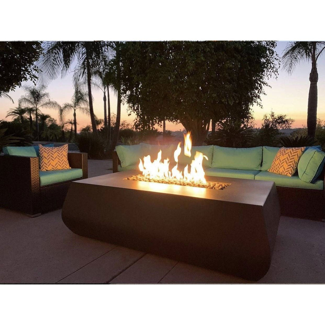 60" x 40" Belize Concrete Fire Table - Outdoor Fire and Patio