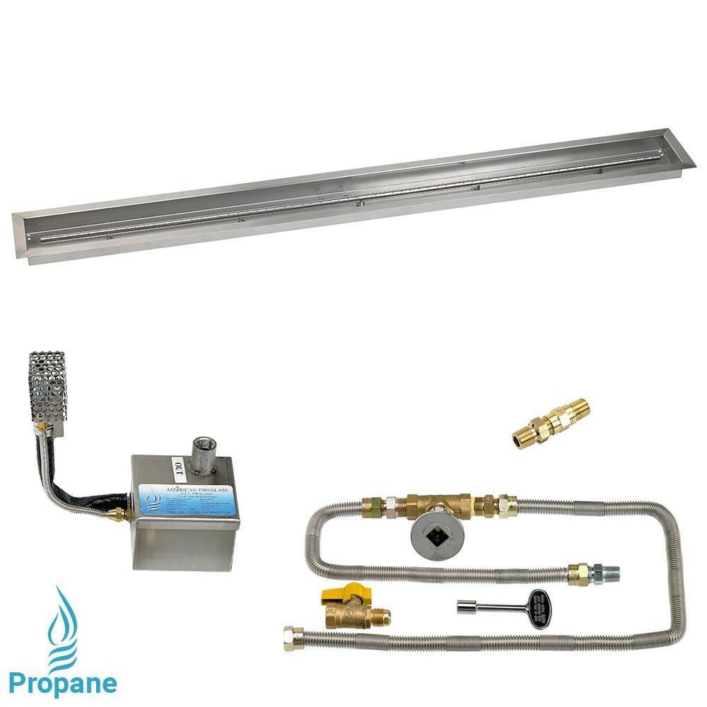 60" x 6" Drop in Pan. Linear. Automated - Outdoor Fire and Patio