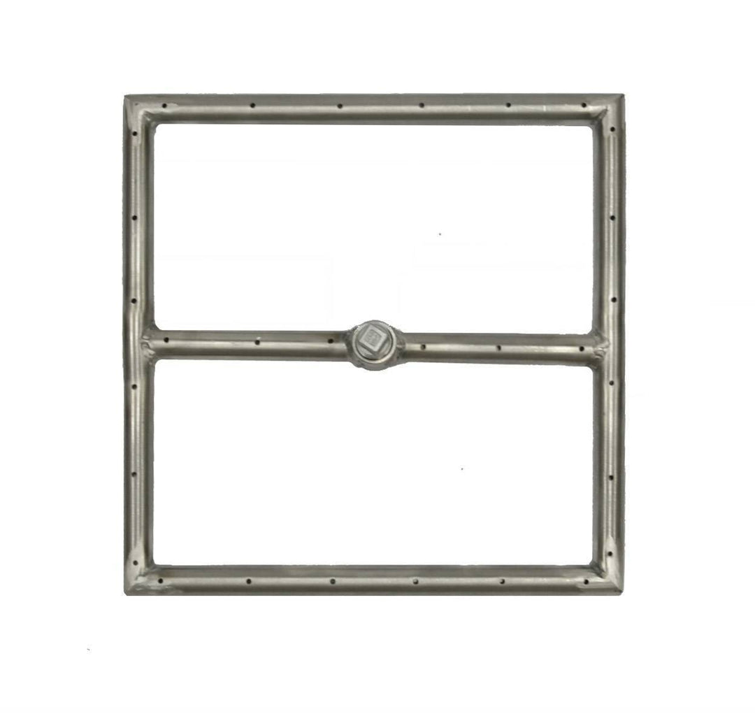 Square Gas Fire Pit Ring Burner - Outdoor Fire and Patio