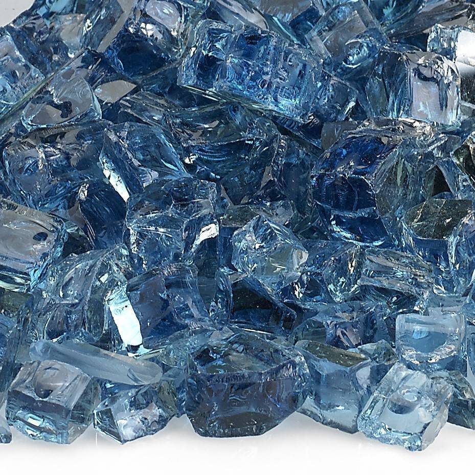 1/2" Pacific Blue Reflective Fire Glass