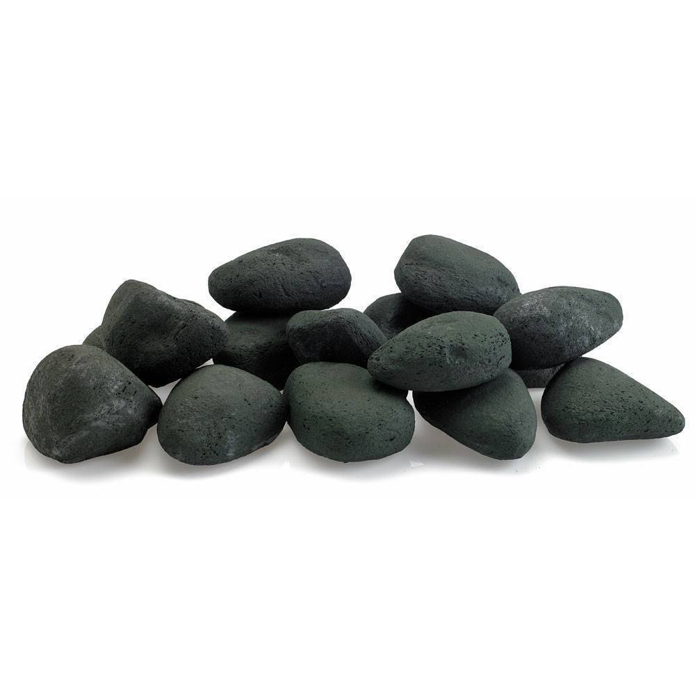 Matte Black Lite Stones Set - 15 Stone Set - Outdoor Fire and Patio