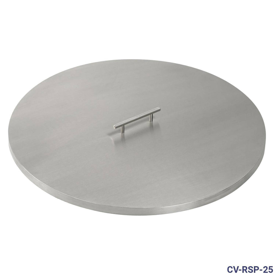 American Fireglass Stainless Steel Round Cover - Outdoor Fire and Patio