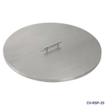 Load image into Gallery viewer, American Fireglass Stainless Steel Round Cover - Outdoor Fire and Patio