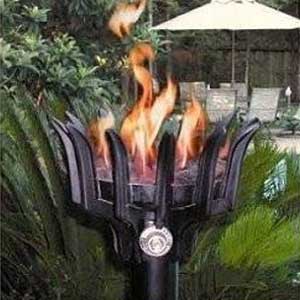 Gas Tiki Torch Automated Remote Controlled Maui Style - Outdoor Fire and Patio