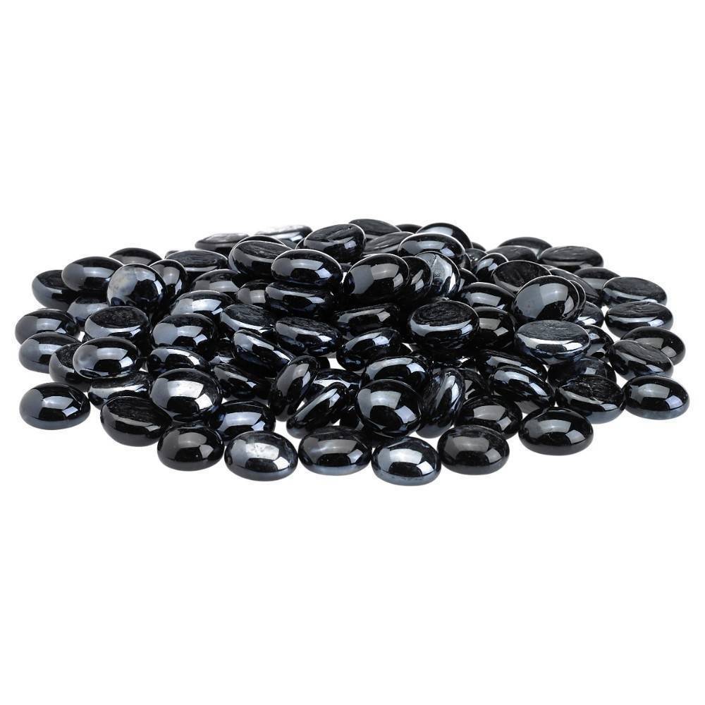 Onyx Black Fire Glass Beads