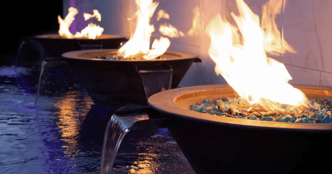 Cazo 4 - Way Fire & Water Bowl - Outdoor Fire and Patio