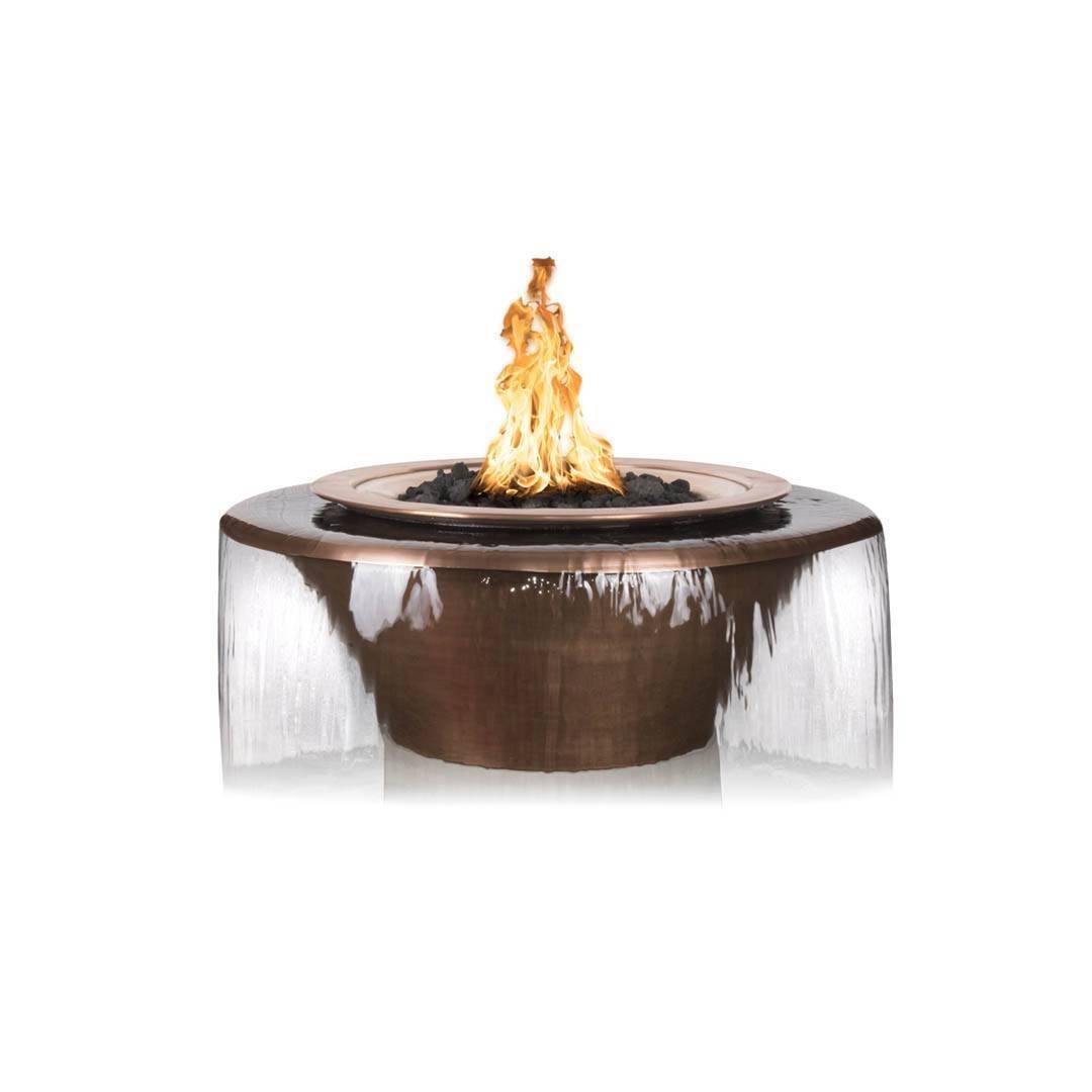 36" Olympian 360° Copper Fire & Water Bowl - With 60" Self Contained Unit