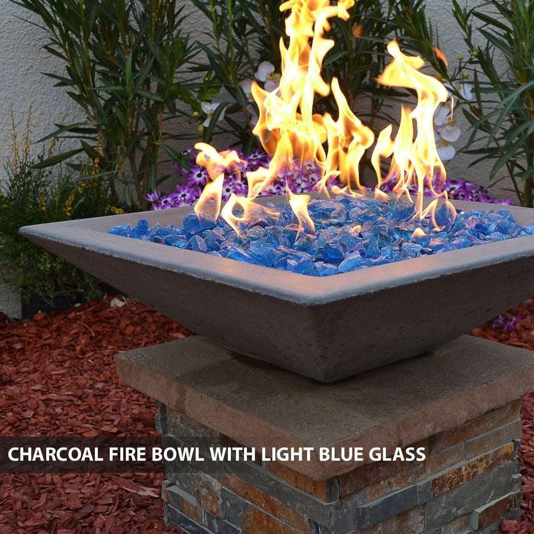 Classic Concrete Fire Bowl Square - Outdoor Fire and Patio