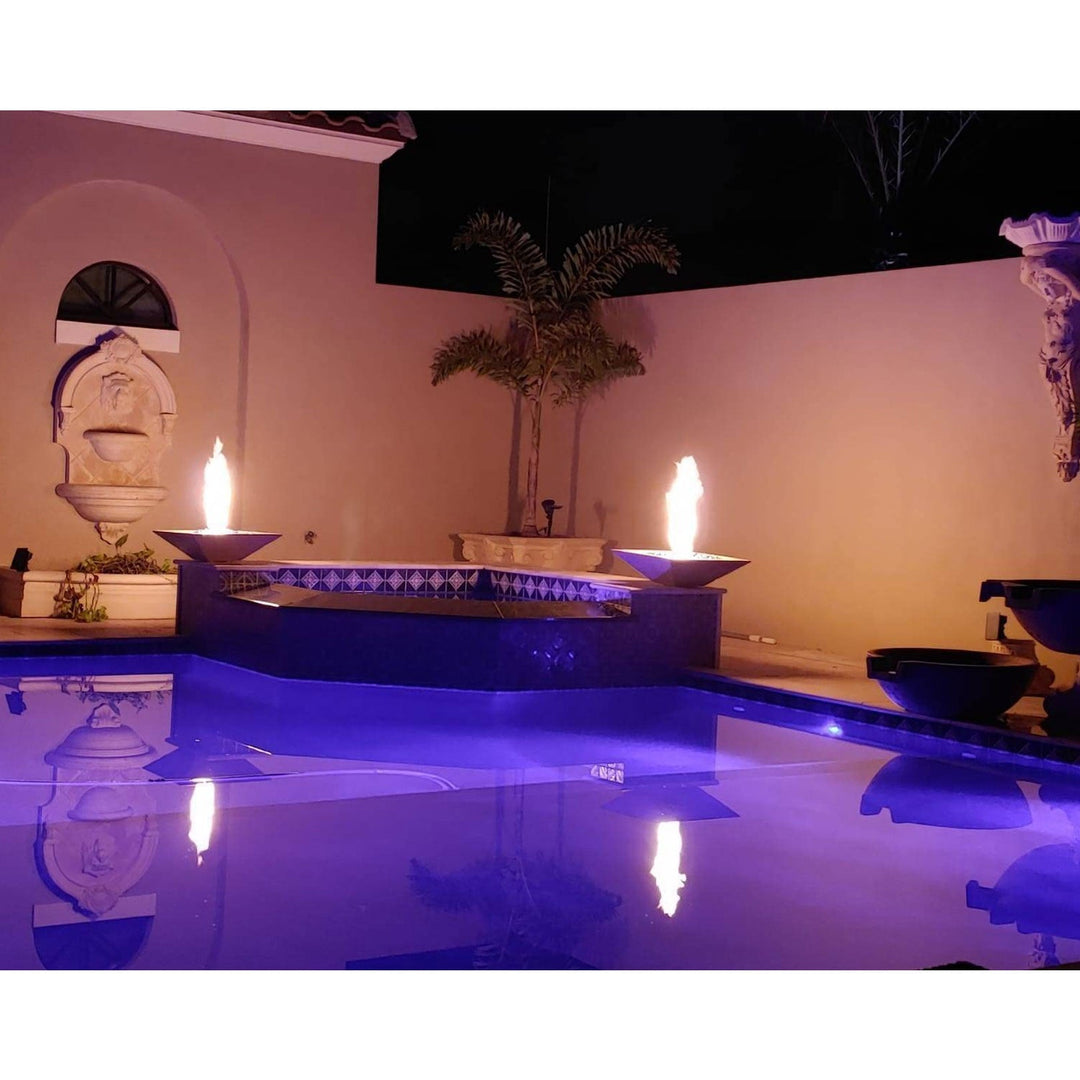 Classic Concrete Fire Bowl Square - Outdoor Fire and Patio