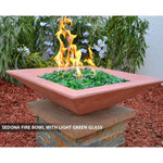 Load image into Gallery viewer, Classic Concrete Pool Fire Bowl Square with Scupper - Outdoor Fire and Patio