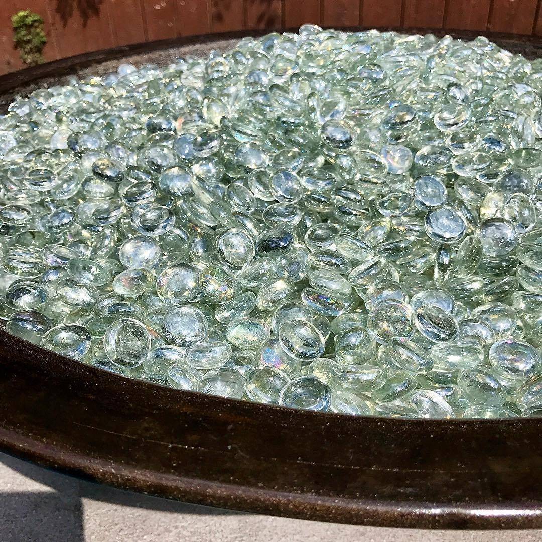 Clear Ice Fire Glass Beads - Outdoor Fire and Patio