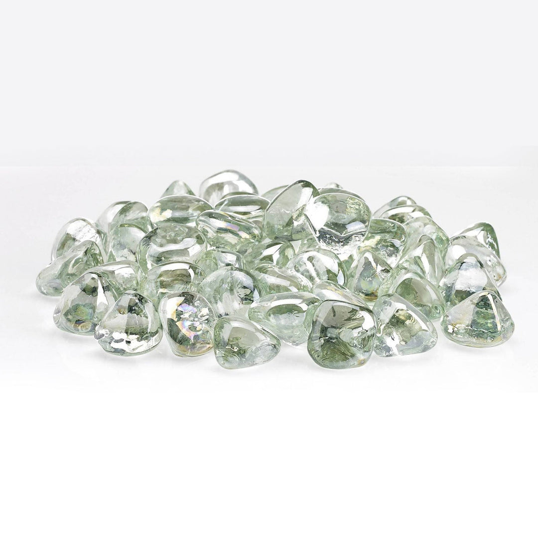 Clear Ice Zircon Fire Glass - Outdoor Fire and Patio