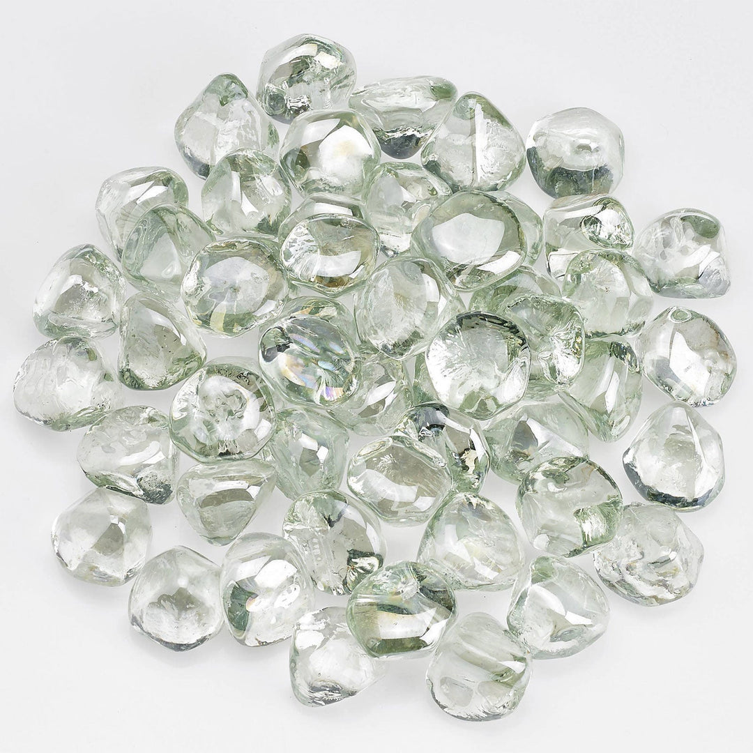 Clear Ice Zircon Fire Glass - Outdoor Fire and Patio
