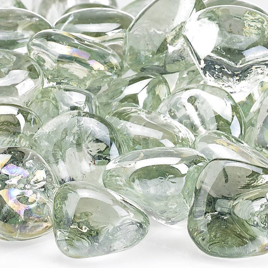 Clear Ice Zircon Fire Glass - Outdoor Fire and Patio