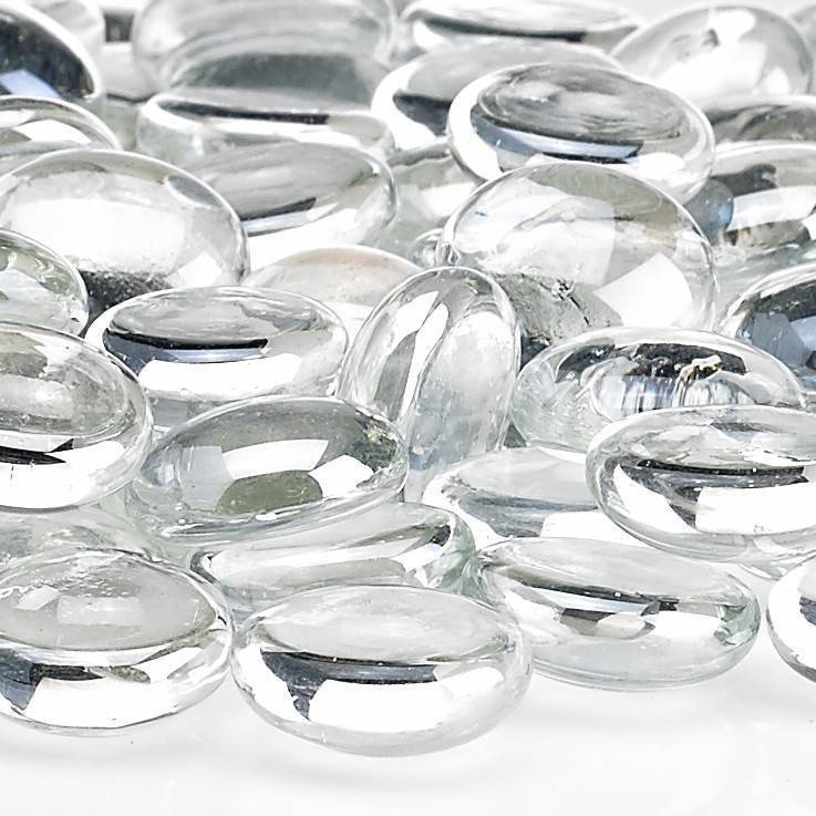 Clear Ice Fire Glass Beads