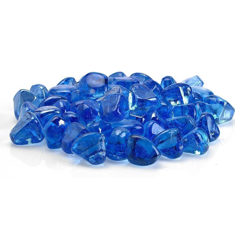 Cobalt Blue Luster Zircon Fire Glass - Outdoor Fire and Patio