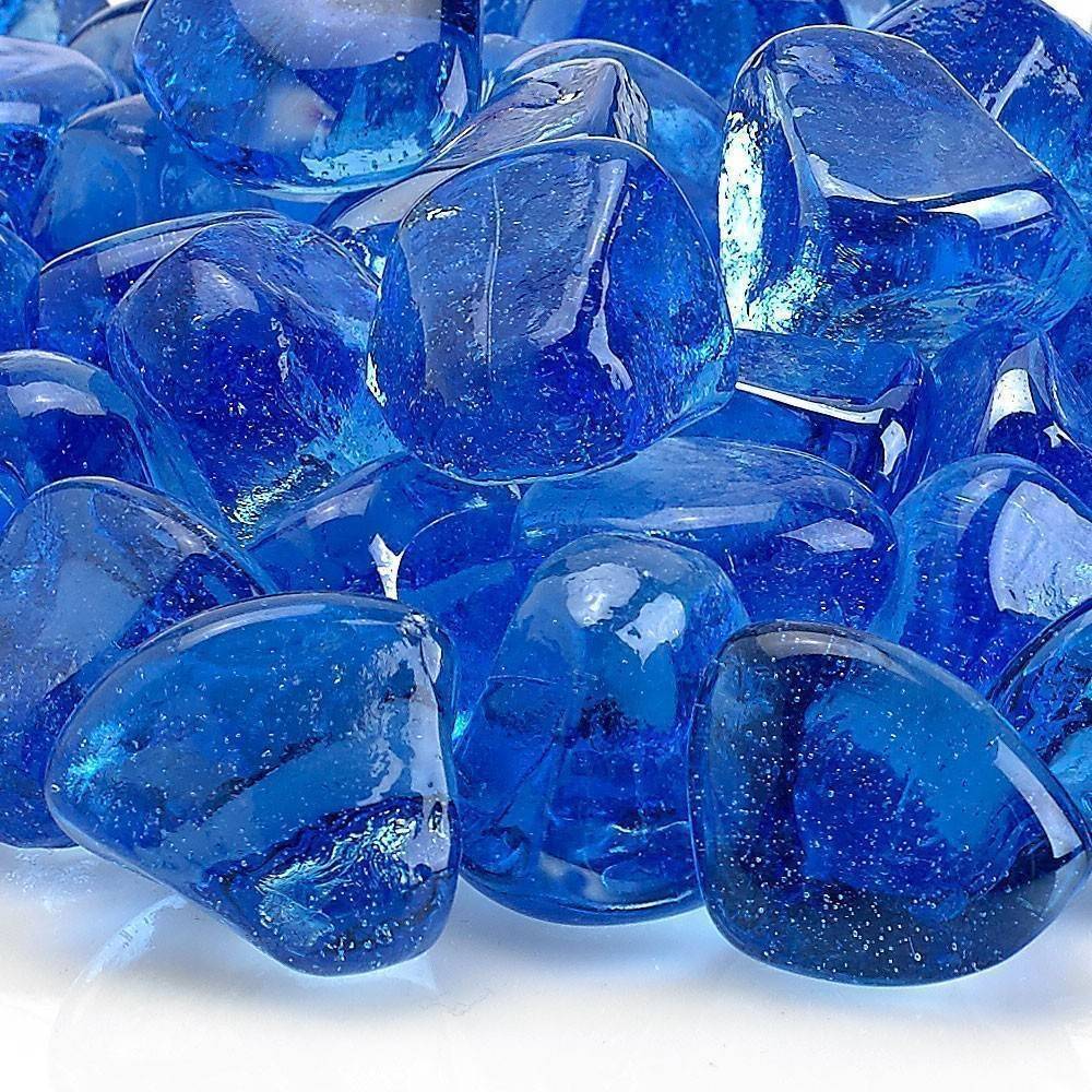 Cobalt Blue Luster Zircon Fire Glass - Outdoor Fire and Patio