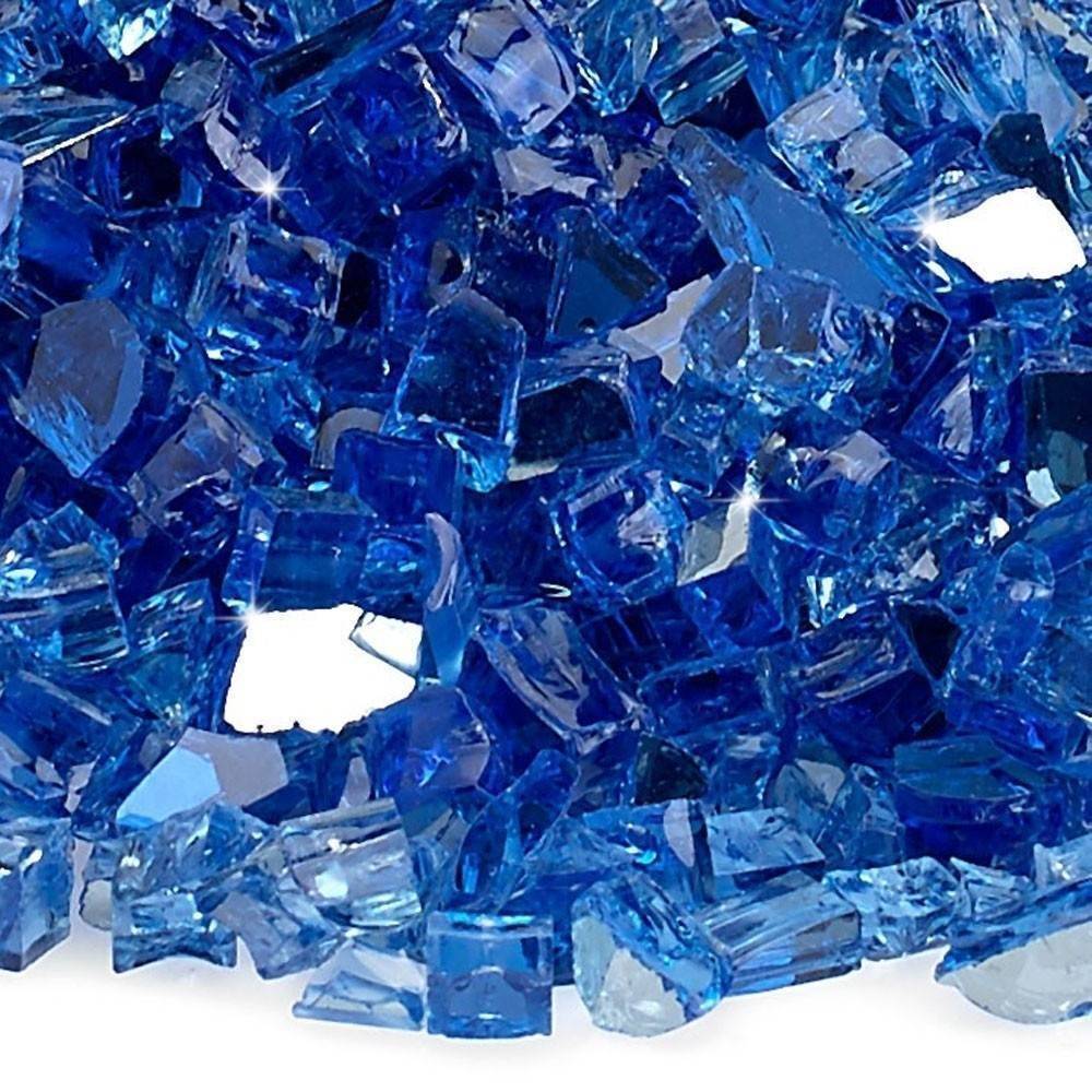 1/4" Cobalt Blue Reflective Fire Glass
