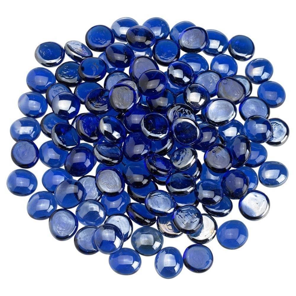 Cobalt Blue Fire Glass Beads