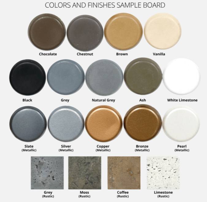 Concrete Fire Bowl Color Samples - Outdoor Fire and Patio