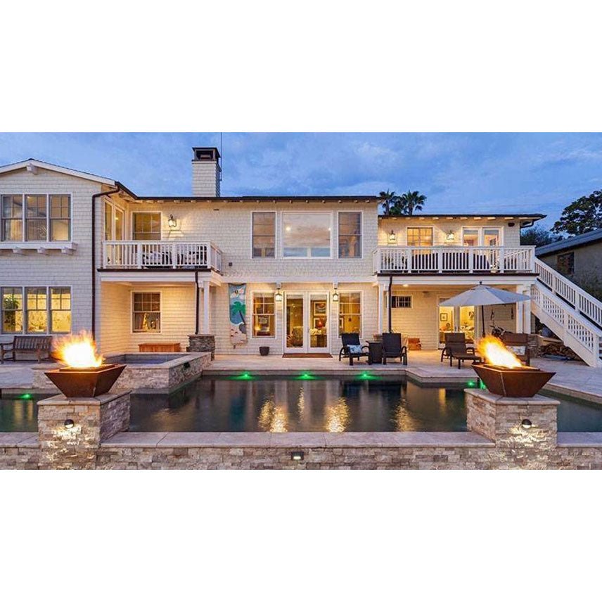 Copper Pool Fire Bowl | Side Spillway | Starting at - Outdoor Fire and Patio