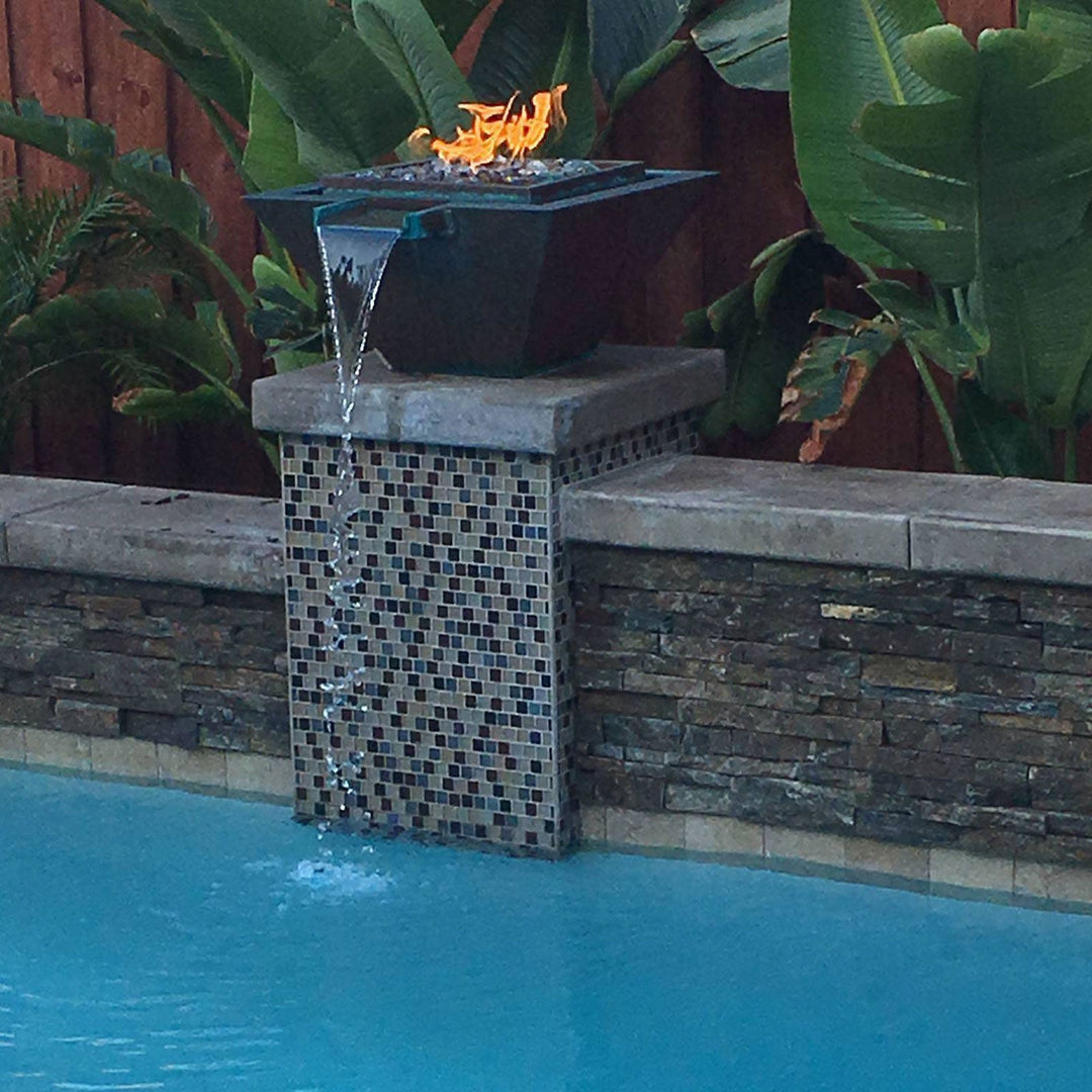 Copper Pool Fire Bowl | Side Spillway | Starting at - Outdoor Fire and Patio