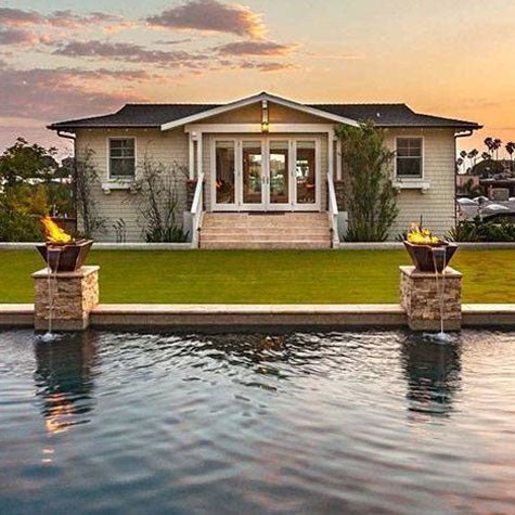 Copper Pool Fire Bowl | Side Spillway | Starting at - Outdoor Fire and Patio