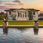 Load image into Gallery viewer, Copper Pool Fire Bowl | Side Spillway | Starting at - Outdoor Fire and Patio