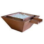 Load image into Gallery viewer, Copper Pool Fire Bowl | Side Spillway | Starting at - Outdoor Fire and Patio
