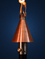 Load image into Gallery viewer, Portable Copper Cone Gas Tiki Torch - Outdoor Fire and Patio
