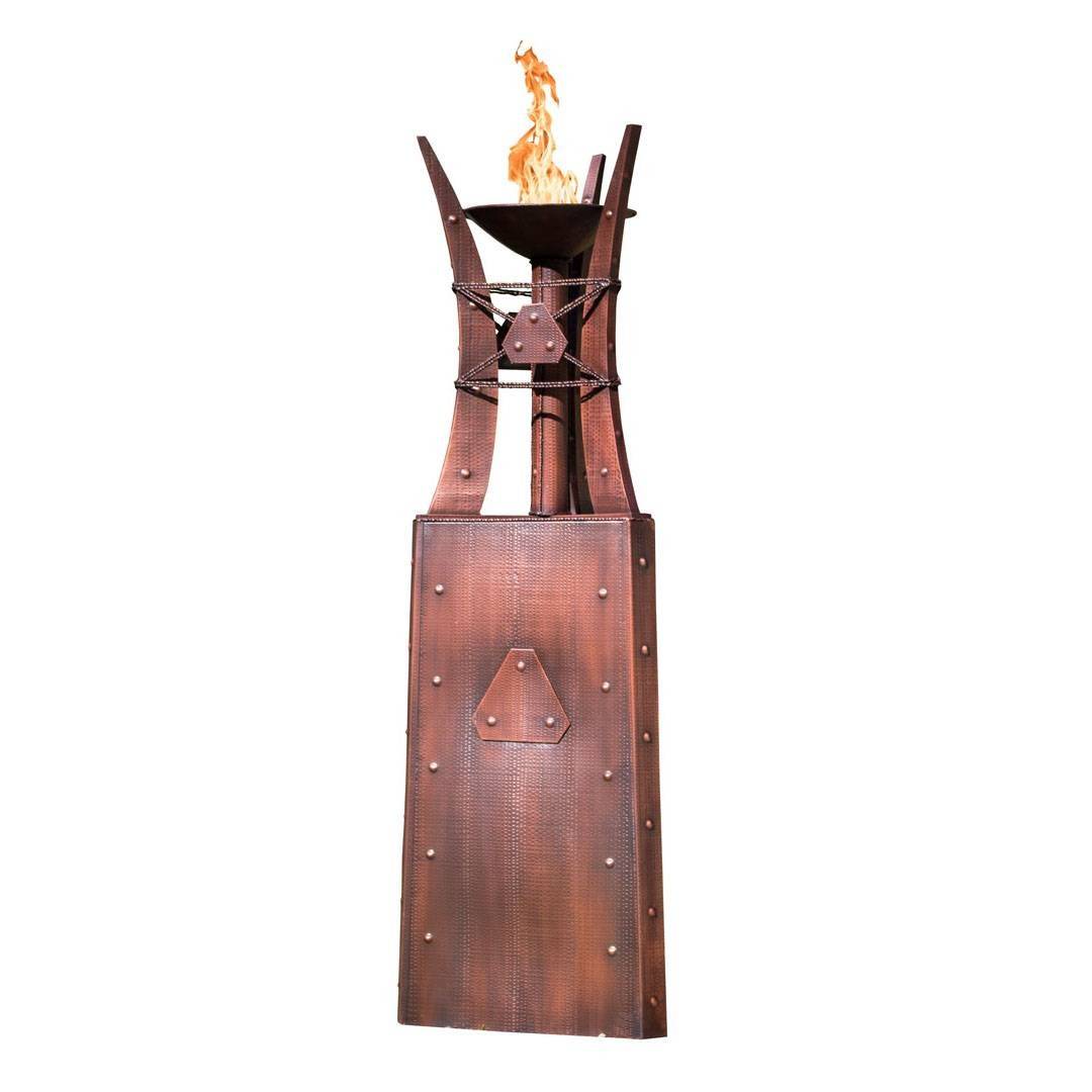87" Bastille Fire Tower - Hammered Copper