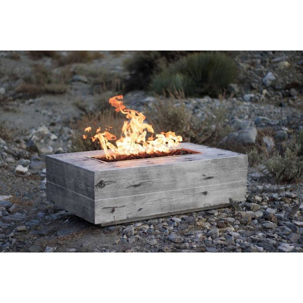 Coronado Wood Grain Fire Pit Table - Outdoor Fire and Patio