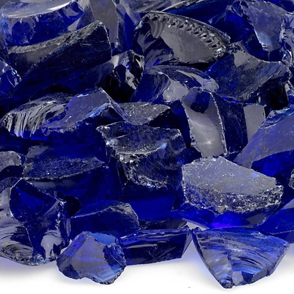 Dark Blue Fire Pit Glass