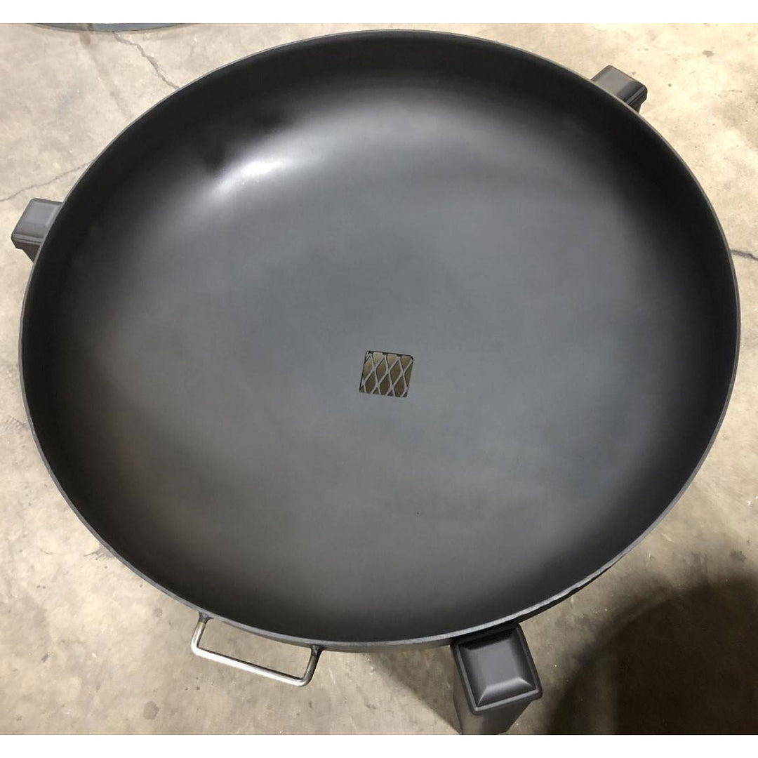 Round Steel Wood Fire Pit with Grate