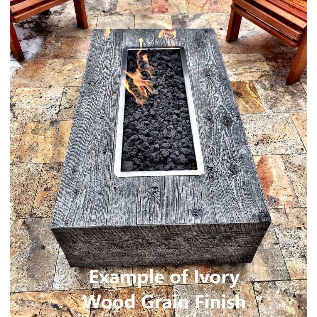 Big Sur Wood Grain Fire Pit Table
