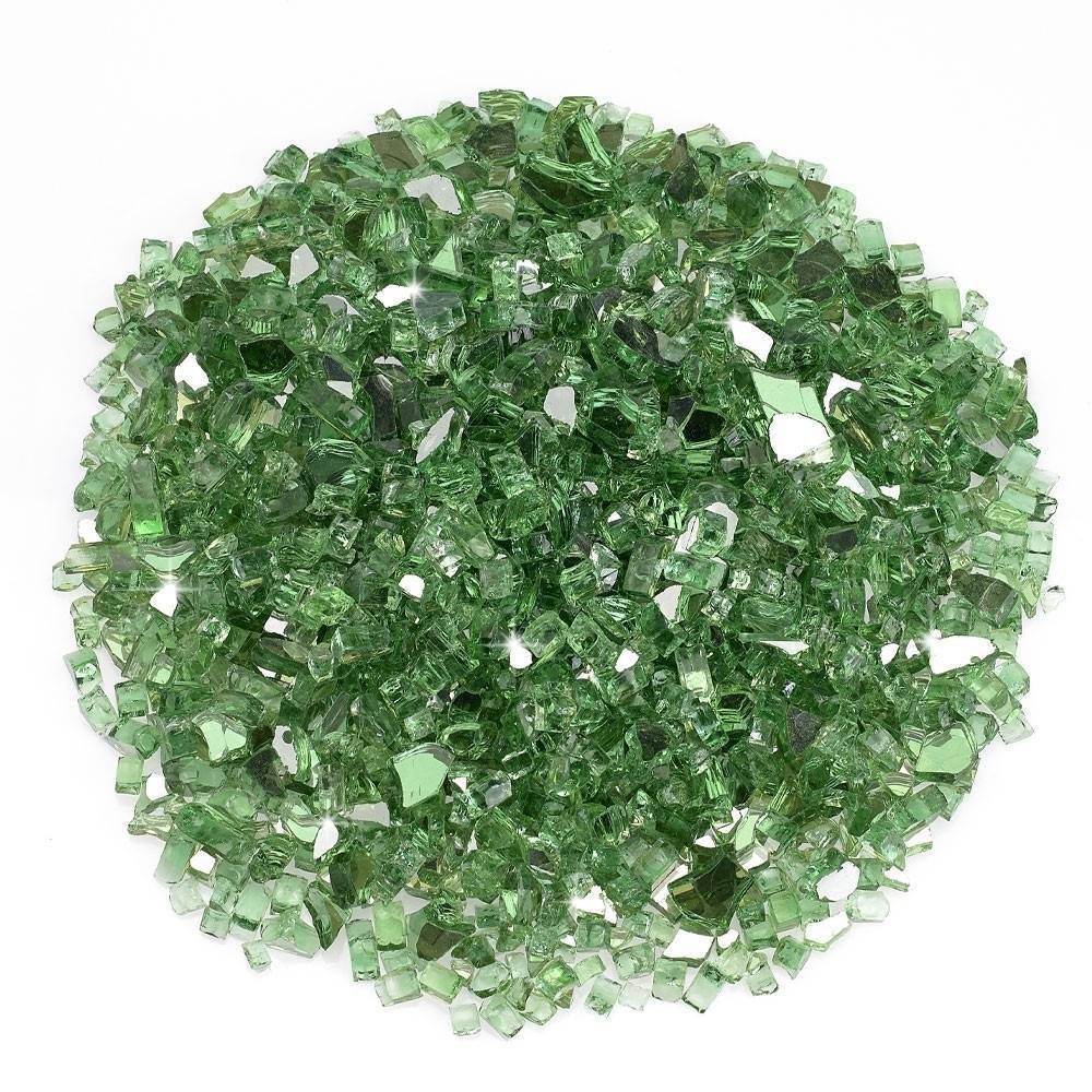 1/4" Evergreen Reflective Fire Glass