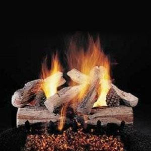 Ceramic Log Set Evening Cross Fire 30'' - Outdoor Fire and Patio