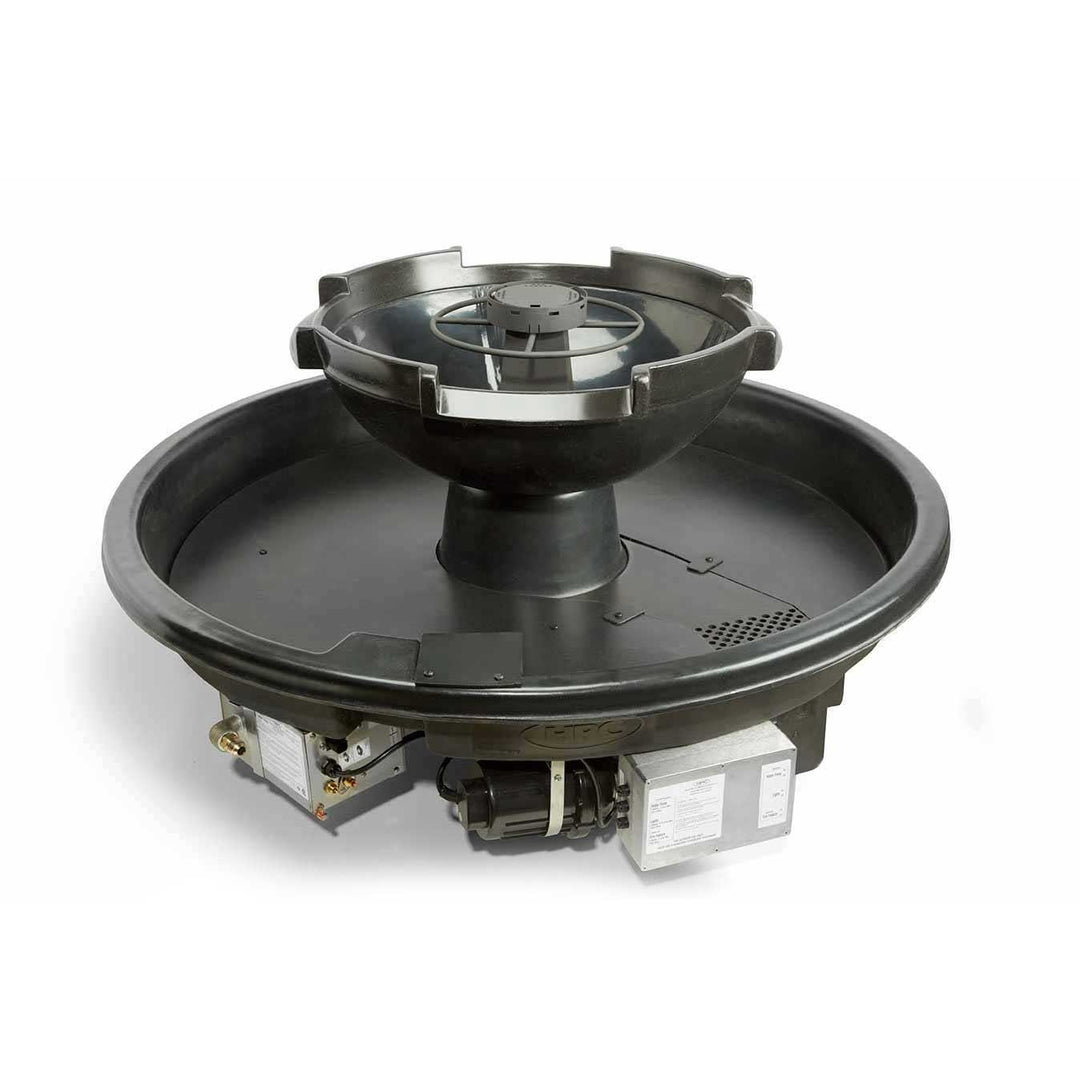 FIRE ON WATER - H2OnFire - Black Concrete w/ 4 Scuppers - Outdoor Fire and Patio