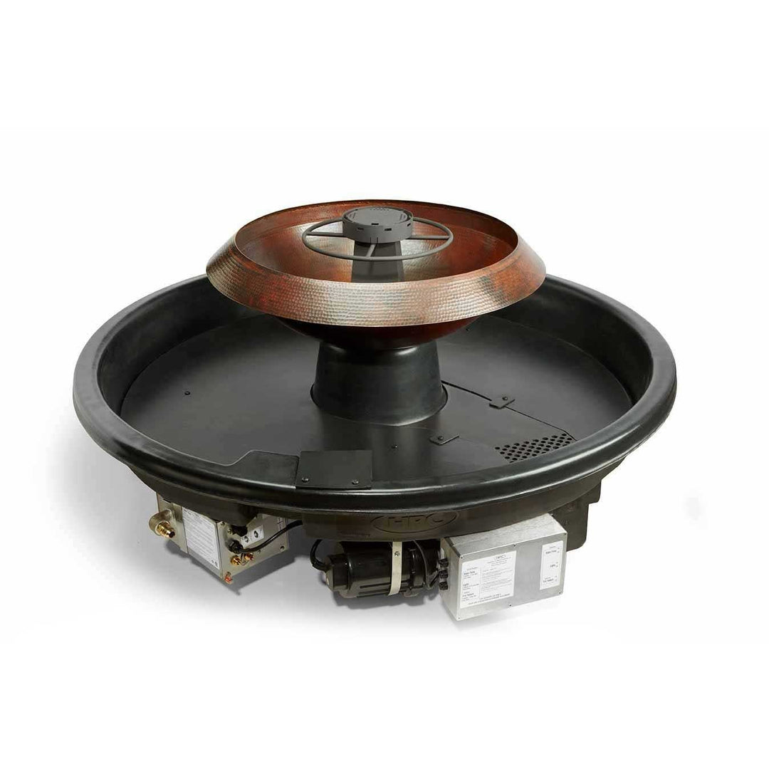 FIRE ON WATER - H2OnFire - Hammered Copper 360 - Outdoor Fire and Patio