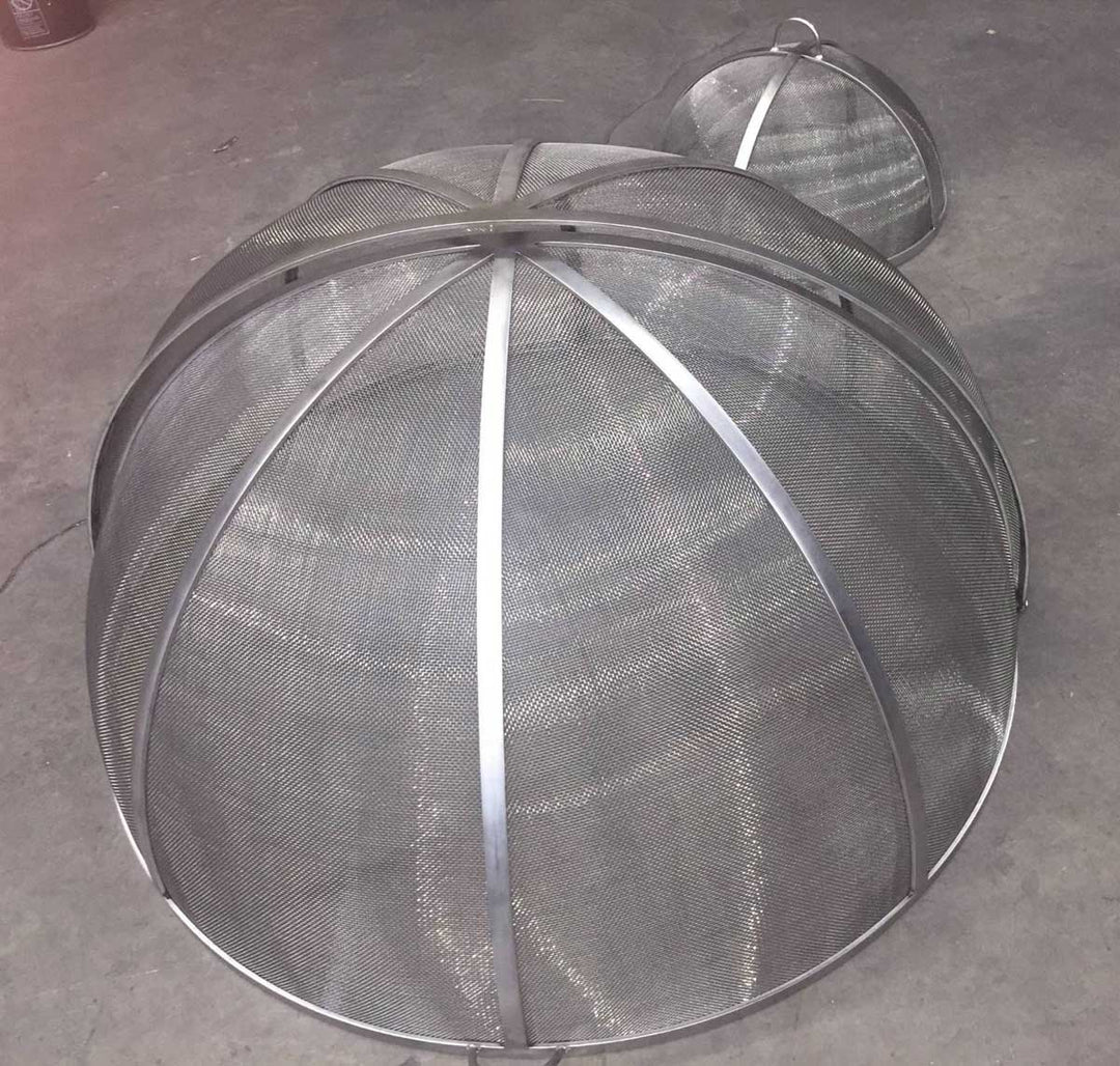 Fire Pit Screen Cover with Twin Access - Outdoor Fire and Patio