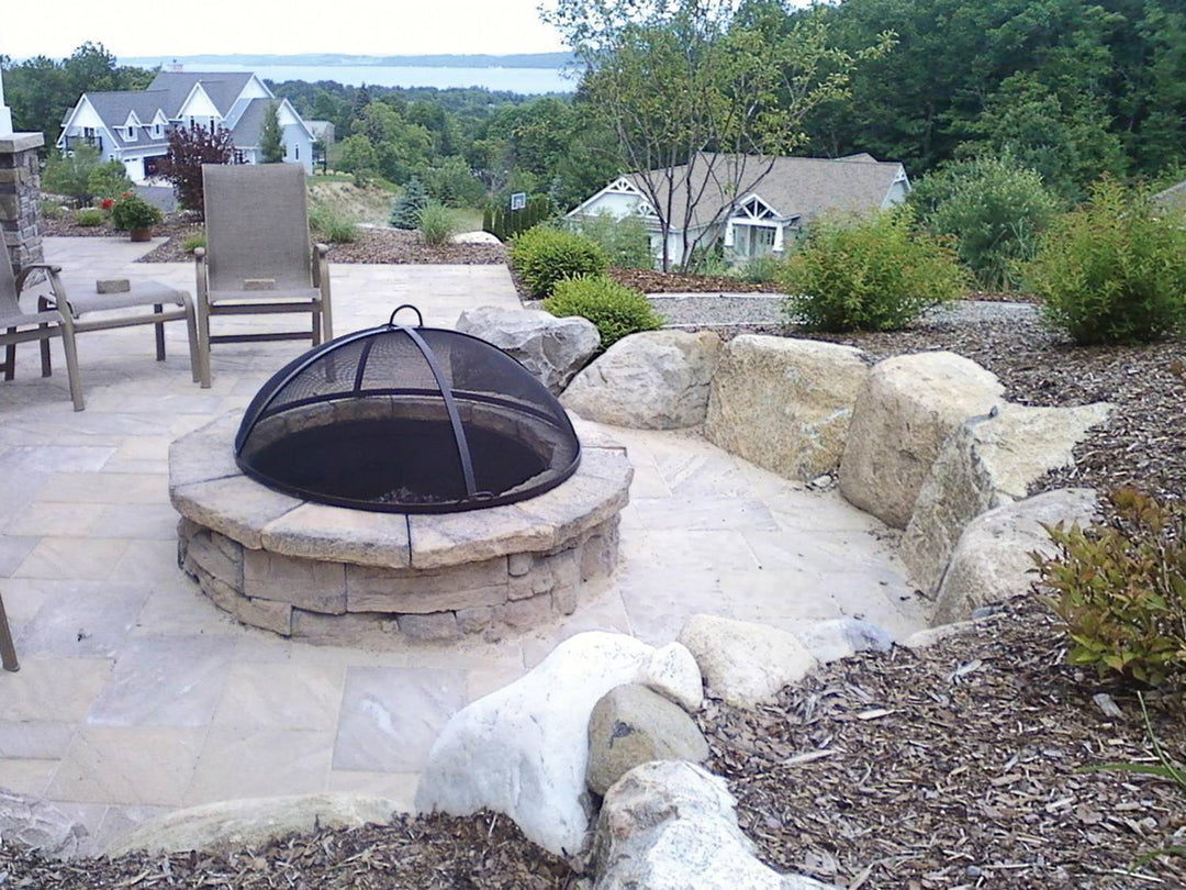 Fire Pit Spark Screen Cover - Lift Off Dome - Outdoor Fire and Patio