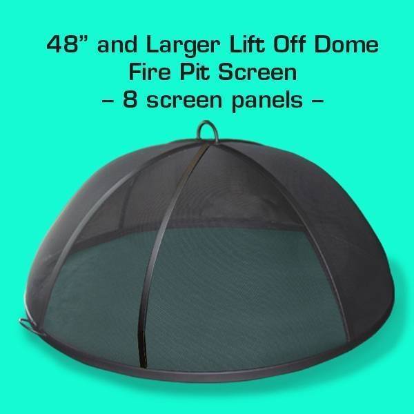 Fire Pit Spark Screen Cover - Lift Off Dome - Outdoor Fire and Patio