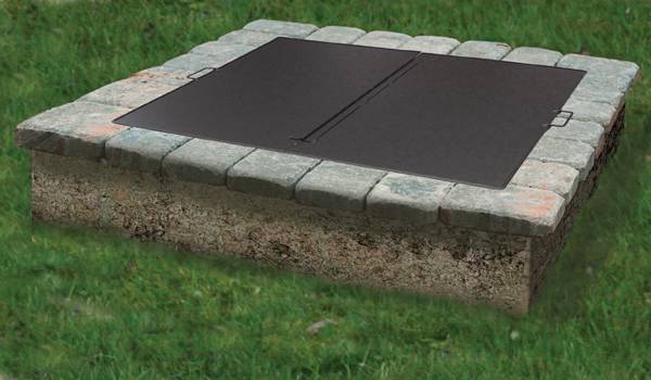 Square Fire Pit Cover Snuffer