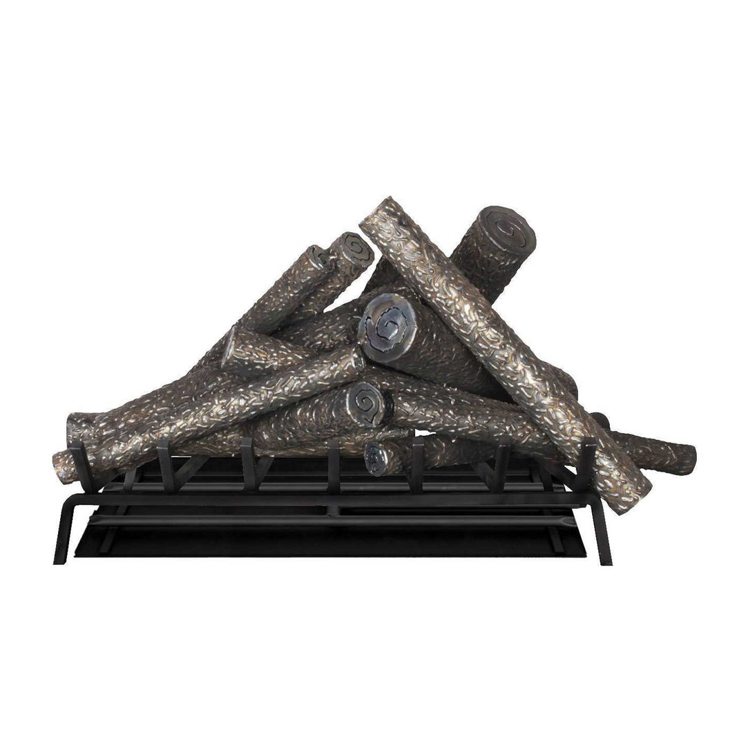 Fireplace Log and Tray Set - Includes Steel Logs, Steel Grate, Steel Tray and Burner - Outdoor Fire and Patio