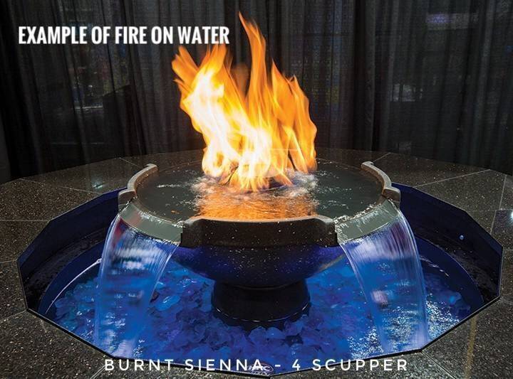 FIRE ON WATER - H2OnFire - Burnt Sienna w/ 4 Scuppers