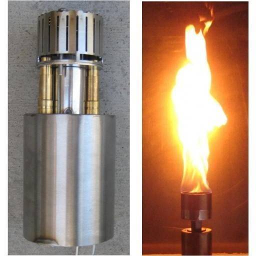 Gas Tiki Torch Automated Remote Controlled Fin Style - Outdoor Fire and Patio