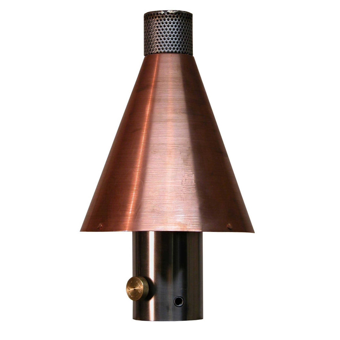 Gas Tiki Torch Manual Light Copper Cone - Outdoor Fire and Patio