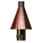 Load image into Gallery viewer, Gas Tiki Torch Manual Light Copper Cone - Outdoor Fire and Patio