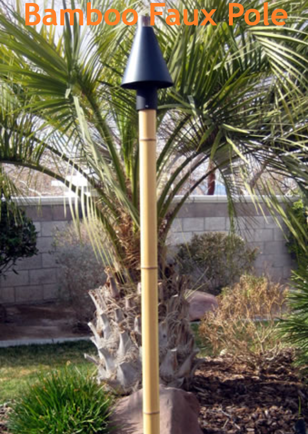 Gas Tiki Torch Manual Light Fin Style - Outdoor Fire and Patio